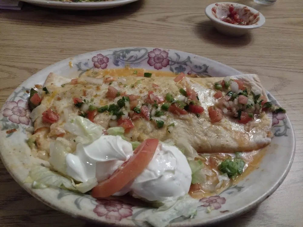 Chicken Fajita Burrito with Extra Sour Cream Instead of Guacamole